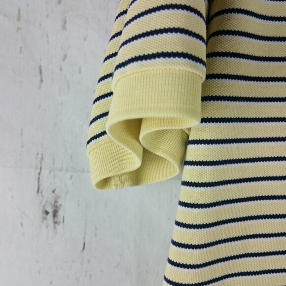 Brooks Brothers 1818 Performance Knit Yellow Striped Casual Sport Polo Shirt M - Picture 10 of 12